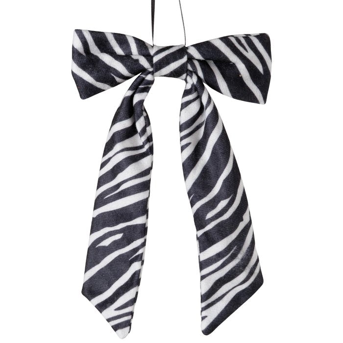 Dekoanhänger Animal Zebra Schleife, handgearbeitet, 24 cm breit
