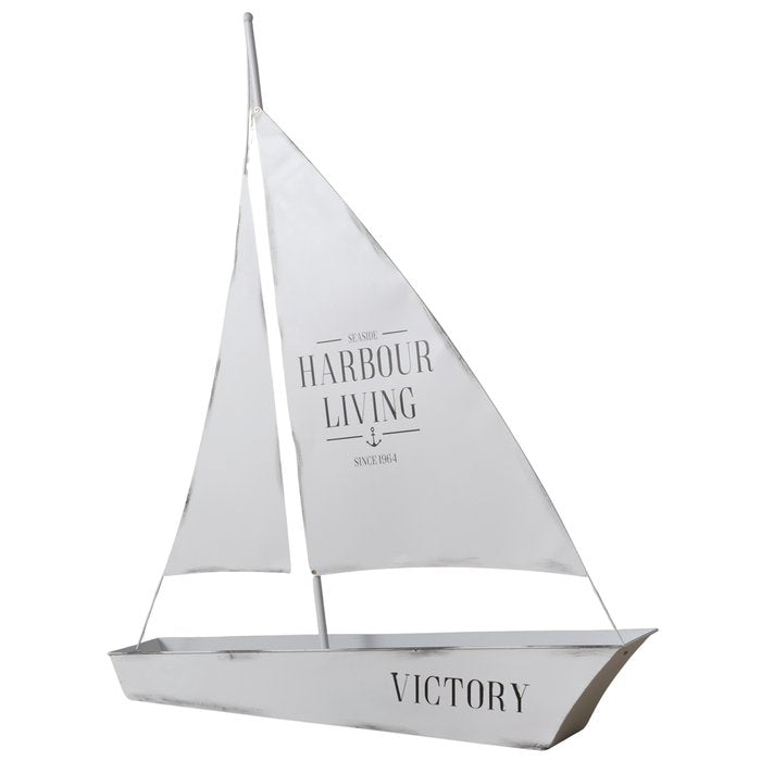Segelboot Victory – große maritime Dekoration aus Metall im Harbour Living Design