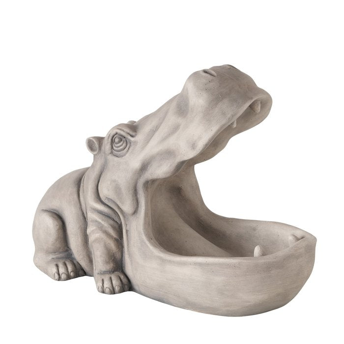 Figur Hippo – Handgearbeitetes Nilpferd im natürlichen Stein-Look
