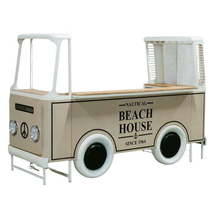 Regal Vanbus – Handgearbeitetes Designobjekt im Retro-Beach-Look