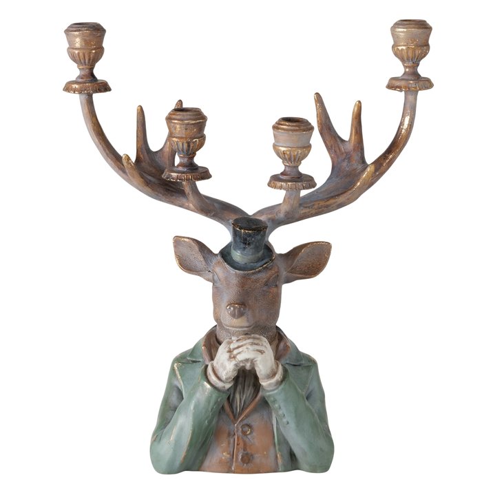 Kerzenleuchter Hirsch – dekorativer Kerzenständer im Vintage Stil