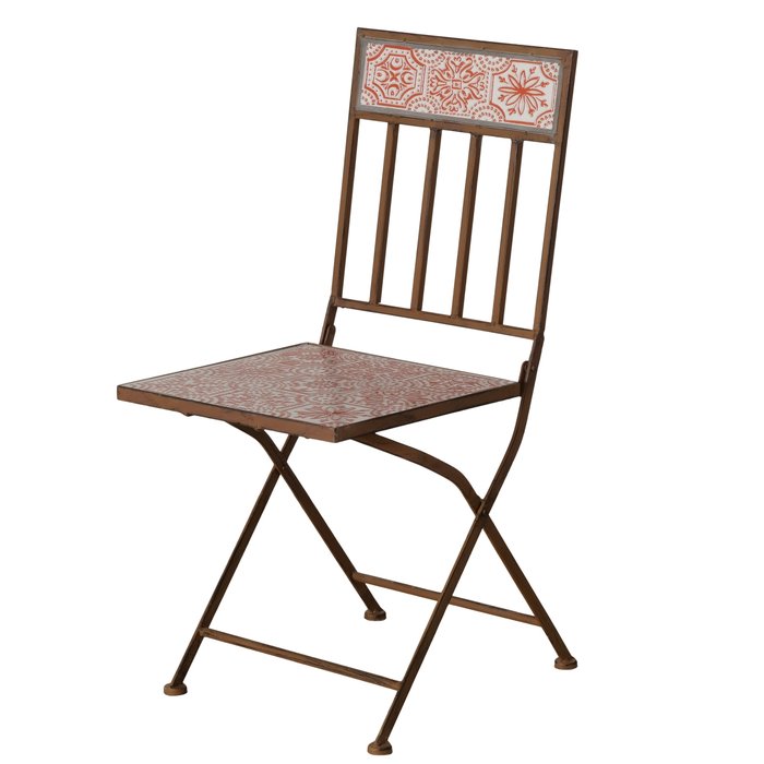 Gartenmöbelset Rosso 3 teilig aus Metall und Keramik