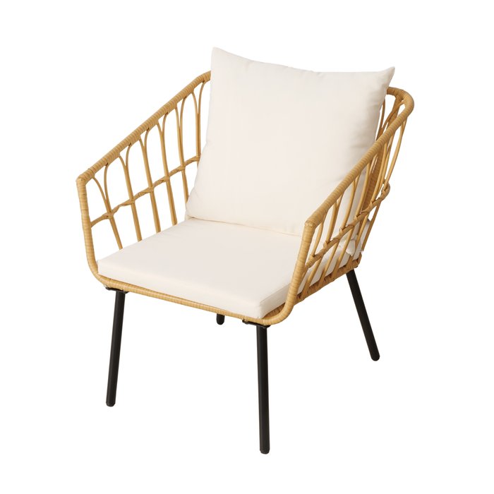 Lounge Möbelset Cascada 3 teilig mit Sitz und Rückenkissen