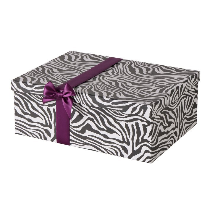 Geschenkboxen Zebra 3er Set, dekorative Aufbewahrungsboxen mit Animal Print