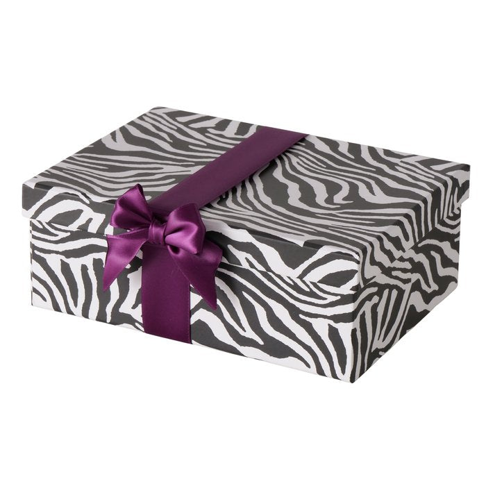 Geschenkboxen Zebra 3er Set, dekorative Aufbewahrungsboxen mit Animal Print