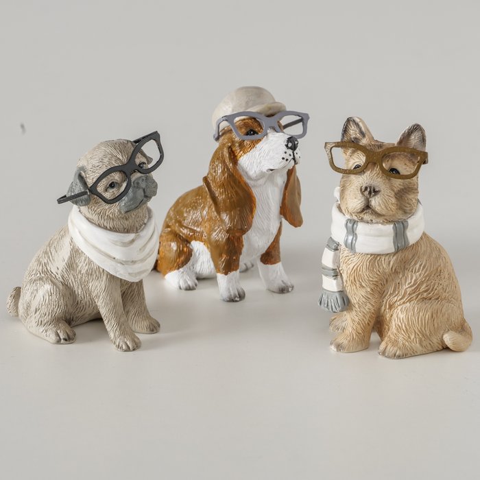 Figur Archy 3-teilig – Charmantes Hunde-Trio mit Stil
