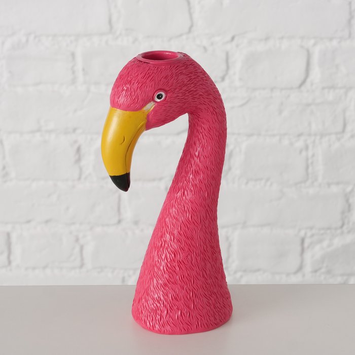 Kerzenleuchter Flaminga – Handgearbeiteter und handgemalter Kerzenhalter in Flamingo Form