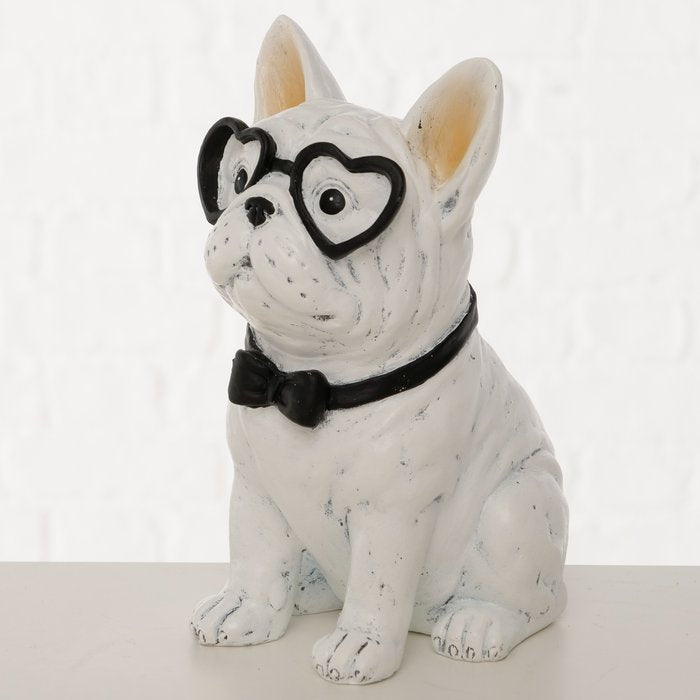 Figur Didier – Stilvolle Bulldogge mit Herzbrille und Charme