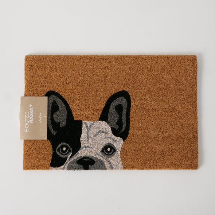 Fußmatte Französische Bulldogge aus Kokos und PVC