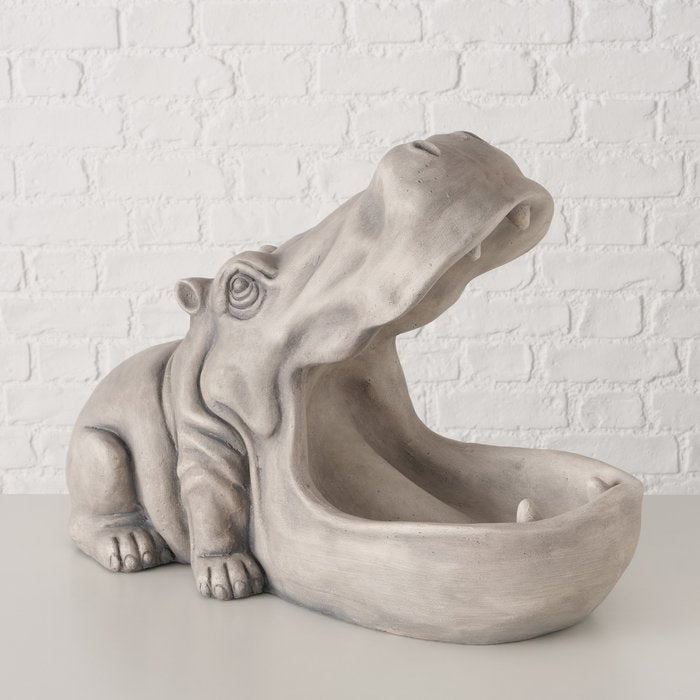 Figur Hippo – Handgearbeitetes Nilpferd im natürlichen Stein-Look
