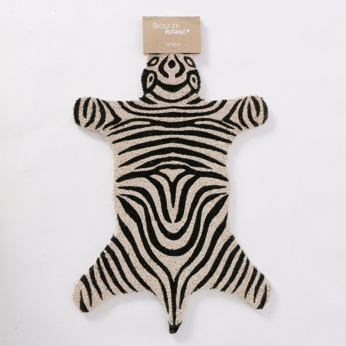 Fußmatte Zebra – außergewöhnliche Kokos Fußmatte im Zebra Design