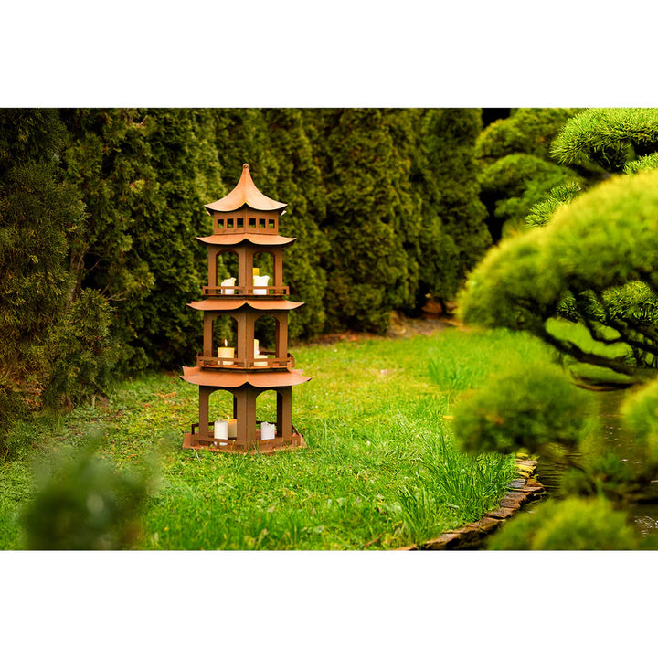 Ming Tempel – Rostdeko in Pagodenform
