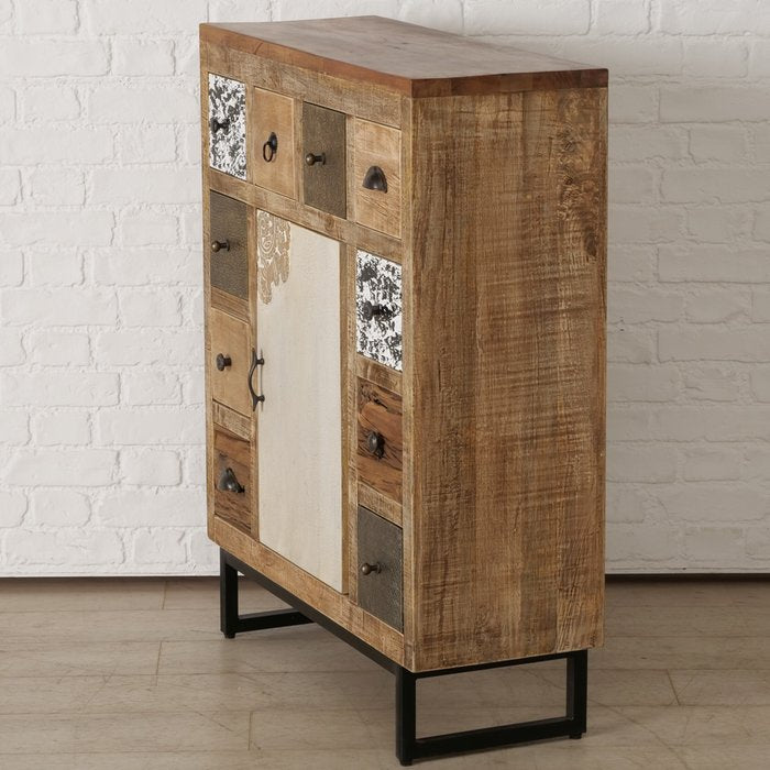 Schrank Gredoli aus Mango und recyceltem Holz im Usedlook