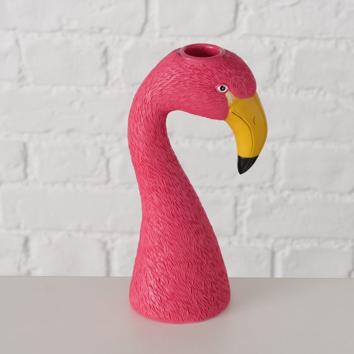 Kerzenleuchter Flaminga – Handgearbeiteter und handgemalter Kerzenhalter in Flamingo Form