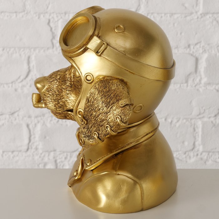 Dekoaufsteller Golden Aviator Dog – stilvolle Hundefigur im Pilotenlook