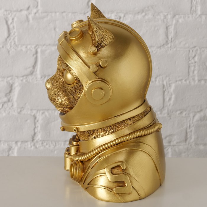 Dekoaufsteller Astronaut Cat – futuristische Katzenfigur in Gold