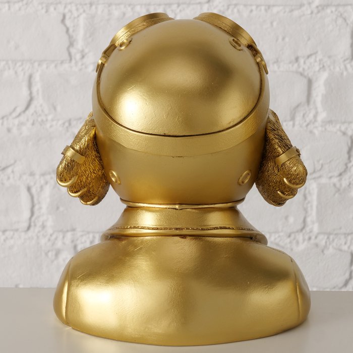 Dekoaufsteller Golden Aviator Dog – stilvolle Hundefigur im Pilotenlook