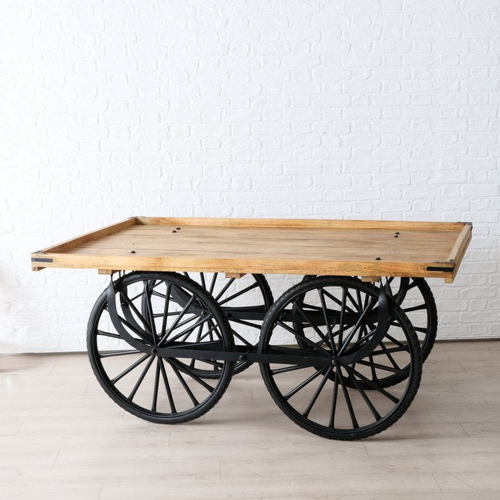 Tisch Porter – Handgearbeiteter Esstisch aus Mangoholz und Eisen im Industrial Vintage Stil