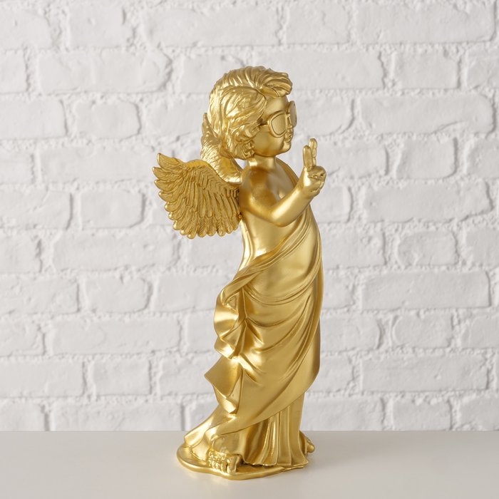 Figur Goldiva – moderner Engel in Gold mit stilvoller Ausstrahlung