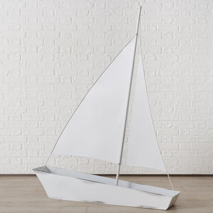 Segelboot Victory – große maritime Dekoration aus Metall im Harbour Living Design