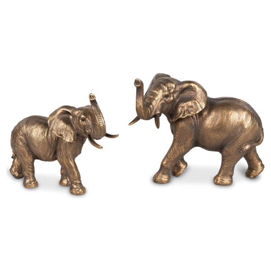 Set Elefanten antik - gold