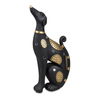 Hund sitzend schwarz-gold 35cm