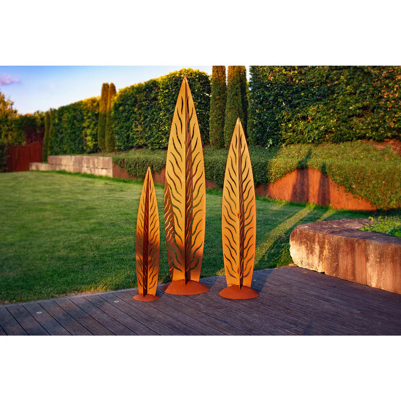 Skulptur – Weidenblatt (3er Set)