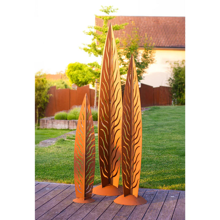 Skulptur – Weidenblatt (3er Set)