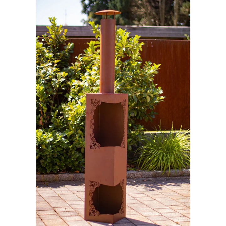 Terrassenofen aus Stahl – moderner Gartenofen für Terrasse und Outdoor Bereich