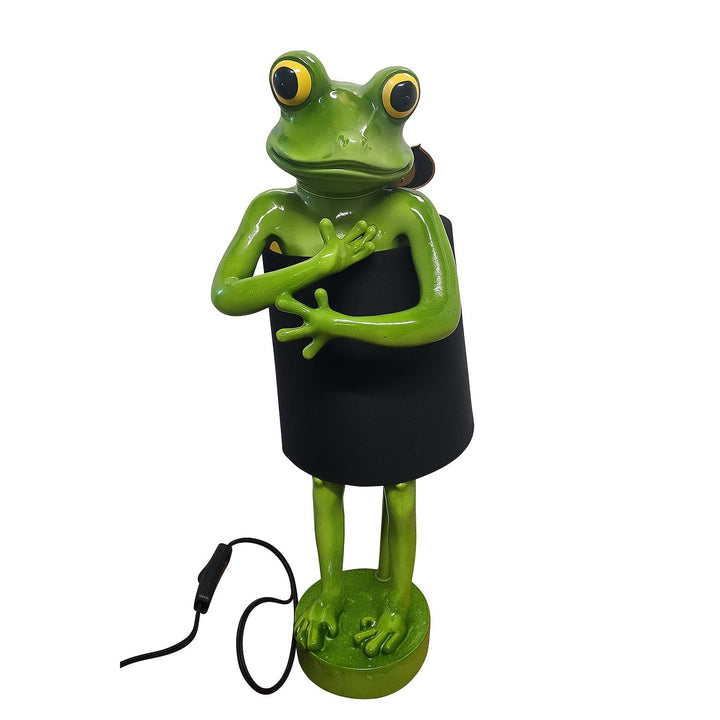 Frosch Lampe aus Kunstharz – originelles Designobjekt, 43,5 cm