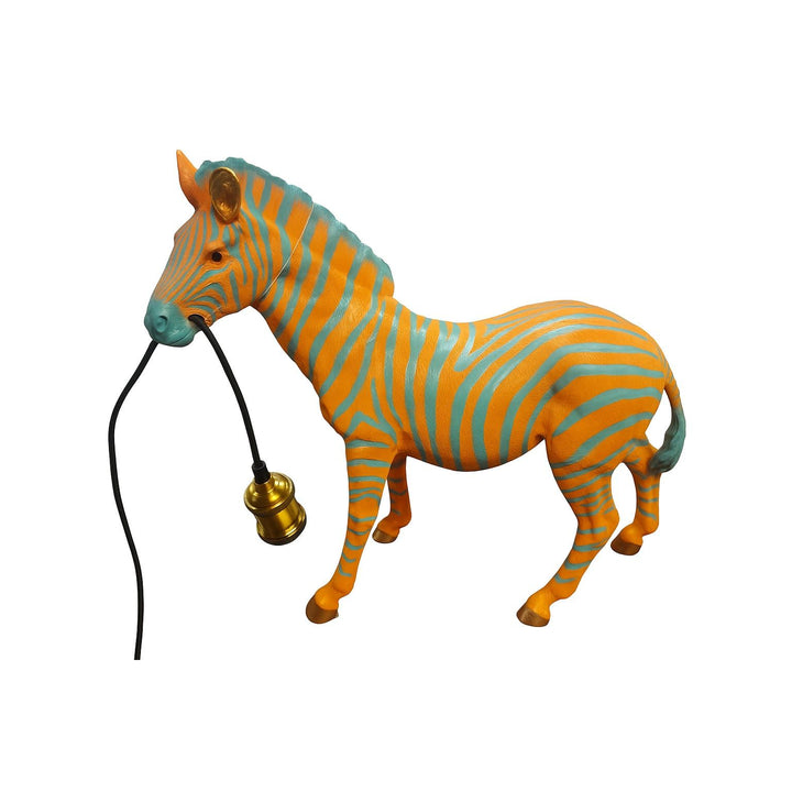 Zebra Lampe aus Kunstharz – modernes Designobjekt, 50 cm