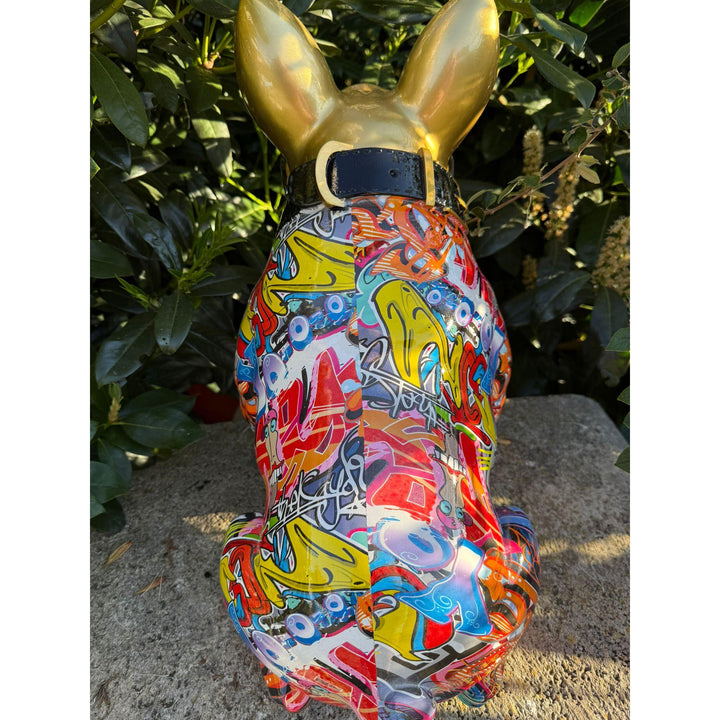 Street Art Bulldogge mit Brille – Groß, Cool, Kreativ