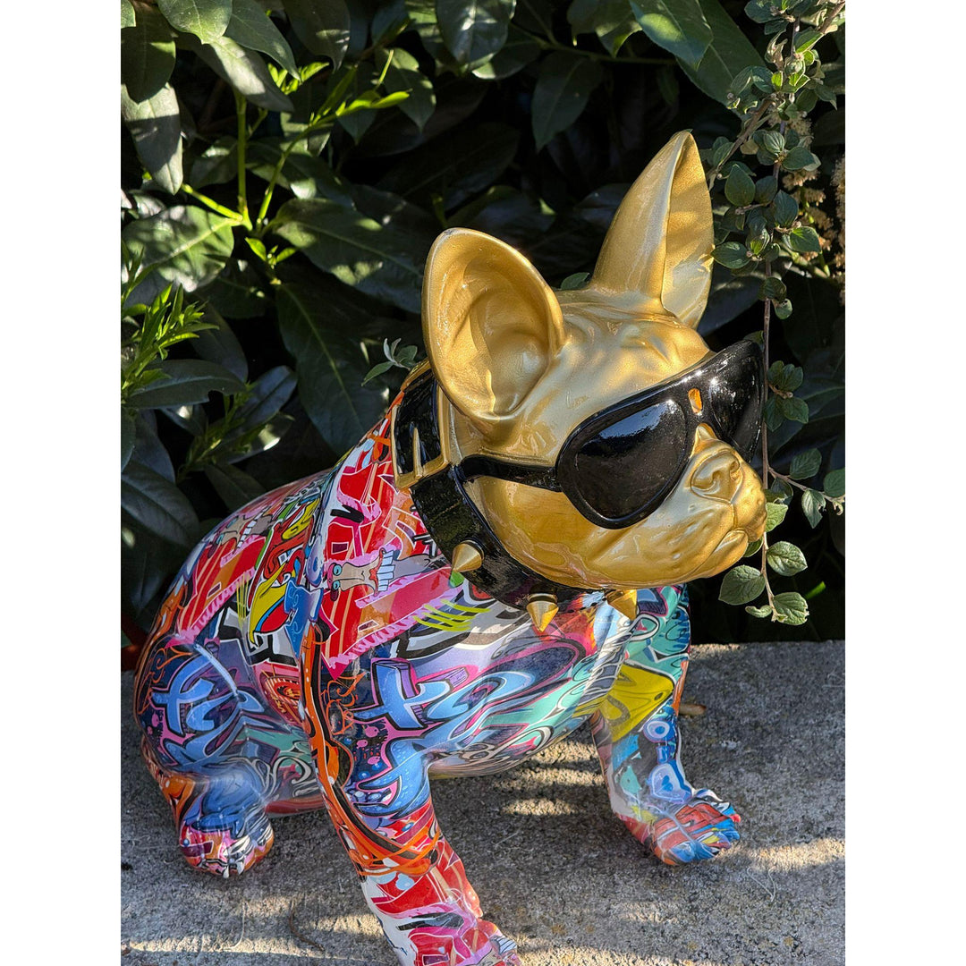 Street Art Bulldogge mit Brille – Groß, Cool, Kreativ
