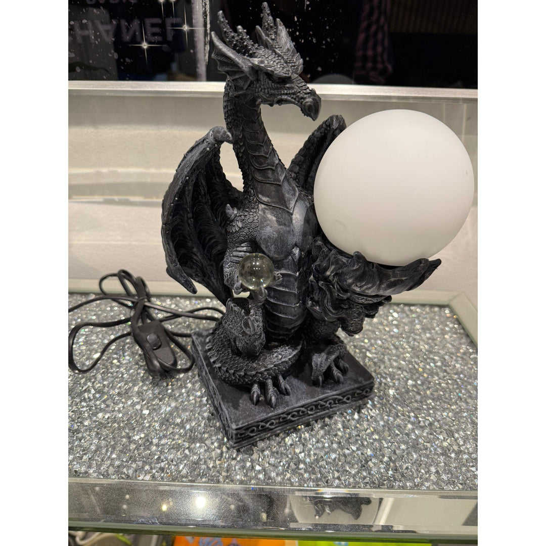 Tischlampe „Drache“ – Mystisches Design aus Kunstharz