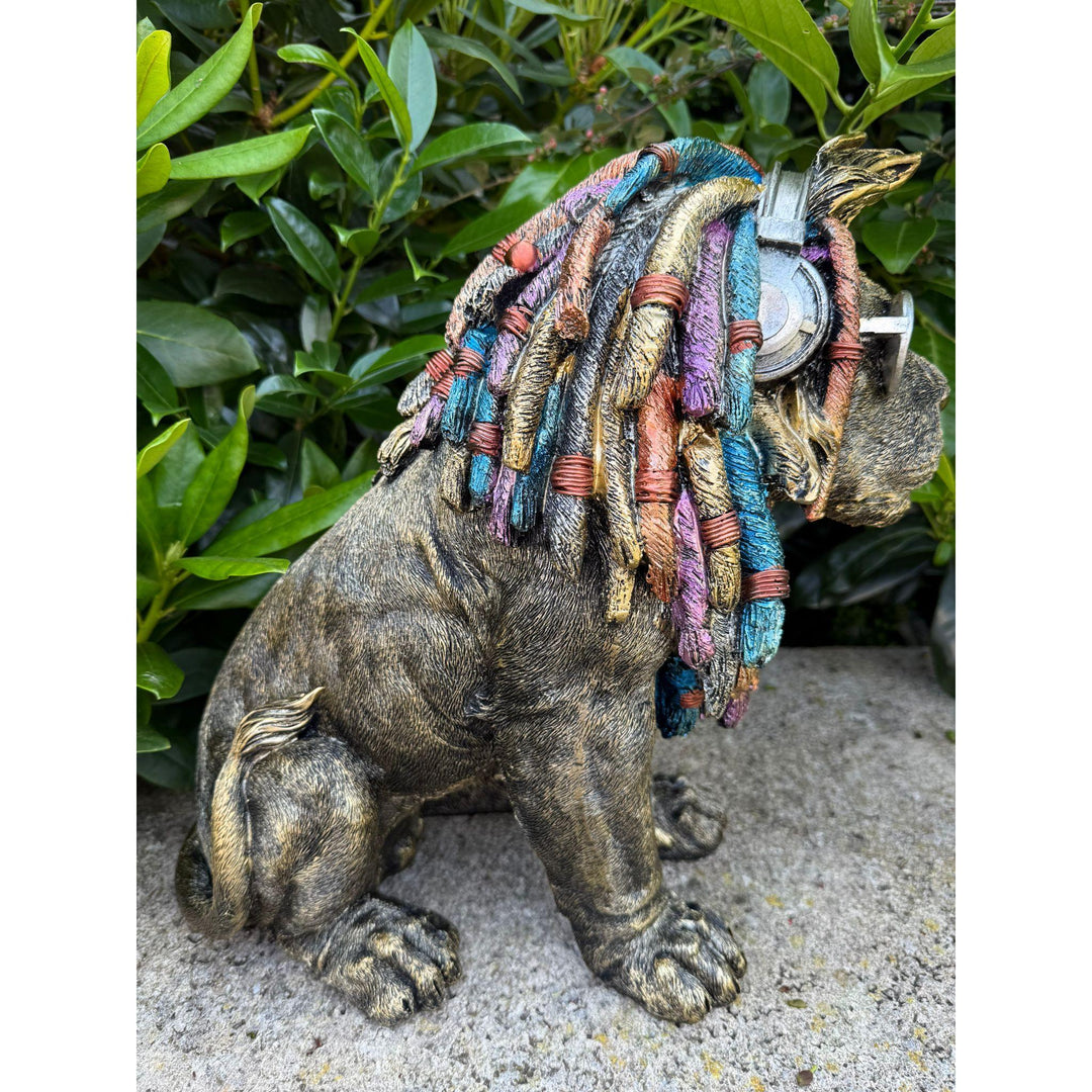 Löwenfigur „Rasta Vibes“ – Gold