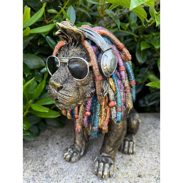 Löwenfigur „Rasta Vibes“ – Gold