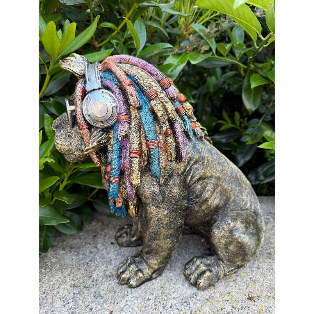 Löwenfigur „Rasta Vibes“ – Gold