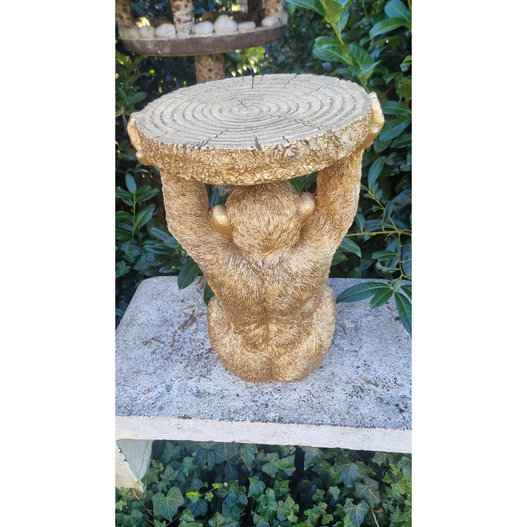 Beistelltisch „Affe“ Gold – 53 cm hoch