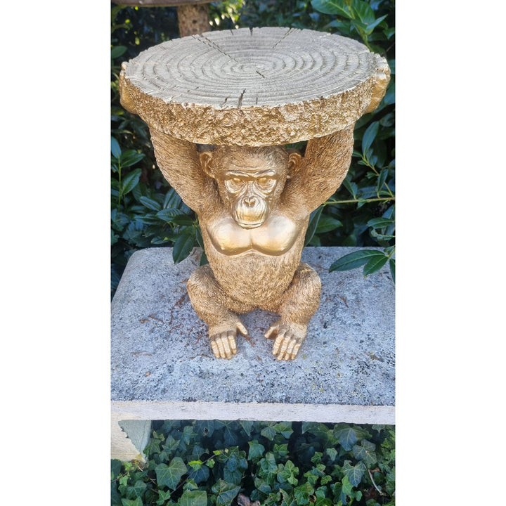 Beistelltisch „Affe“ Gold – 53 cm hoch