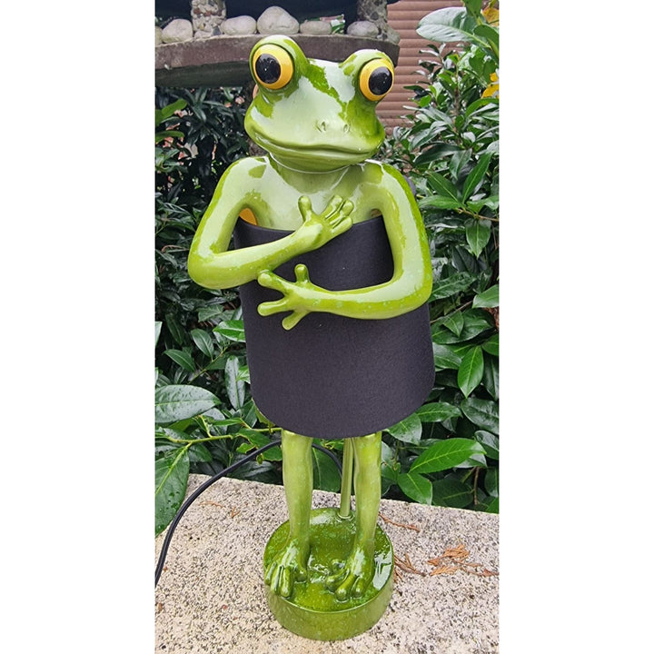 Frosch Lampe aus Kunstharz – originelles Designobjekt, 43,5 cm