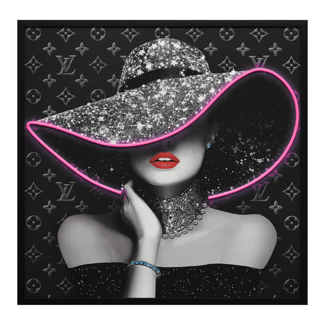 Lumière d’Art Collection – LED Wandbild Lady Glitter 80 x 80 cm