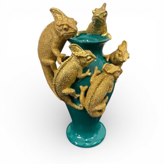 Vase mit Echsen
