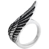 Akzent Flügel Ring aus Edelstahl - Luxurelle-Shop
