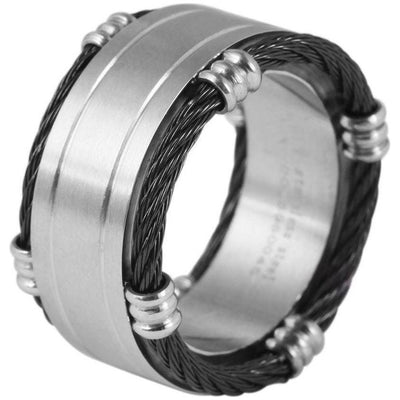 Akzent Herren-Ring aus Edelstahl - Luxurelle-Shop