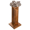 Aluminium Adventskranz auf Holzsäule 77cm - Luxurelle-Shop