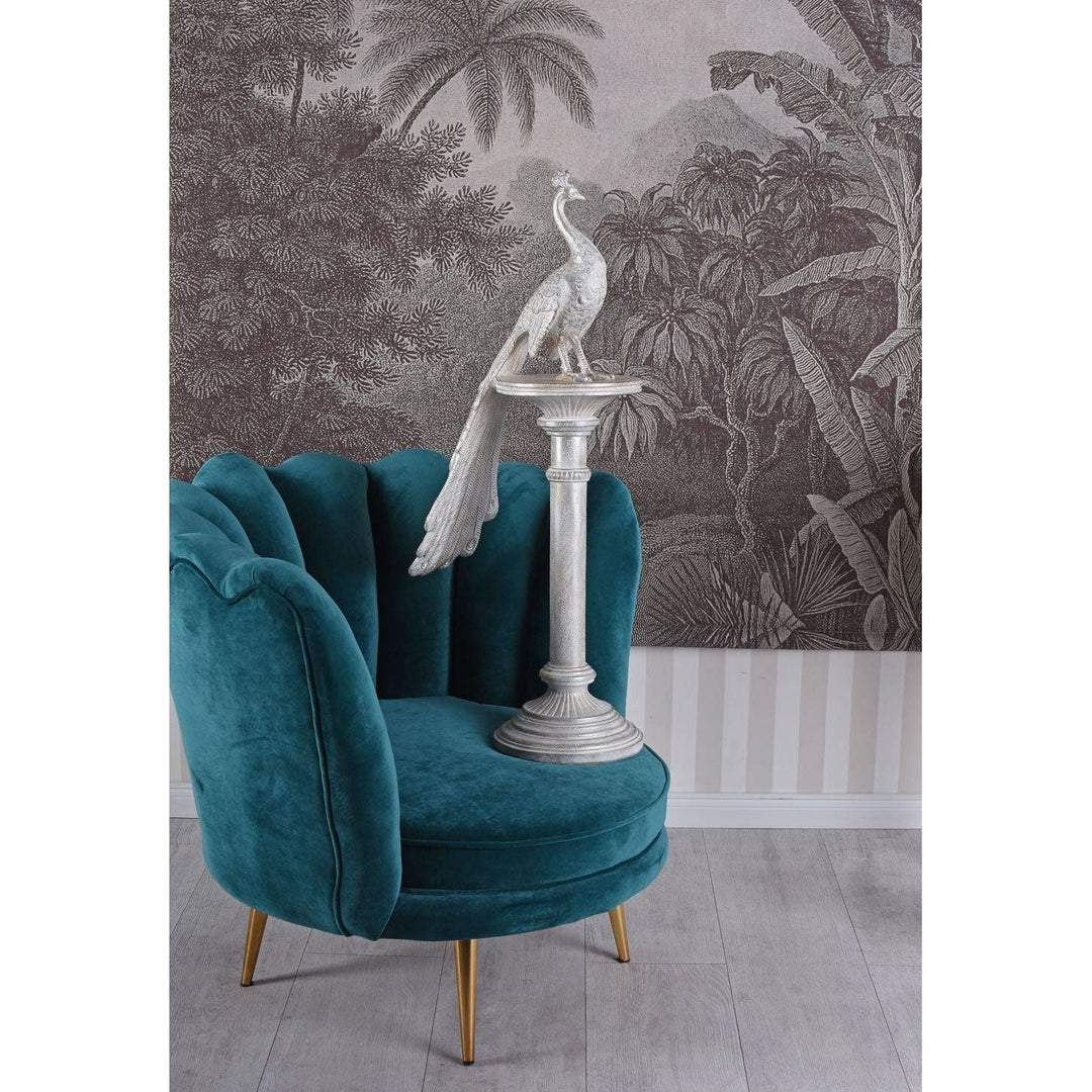 ANTIK SKULPTUR PFAU AUF SÄULE - Luxurelle-Shop