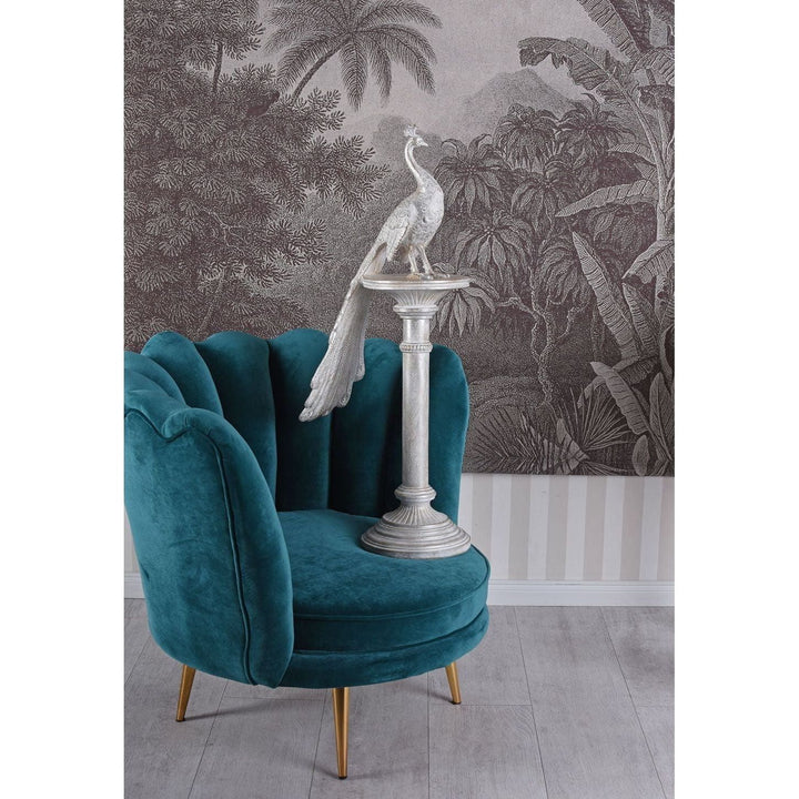 ANTIK SKULPTUR PFAU AUF SÄULE - Luxurelle-Shop