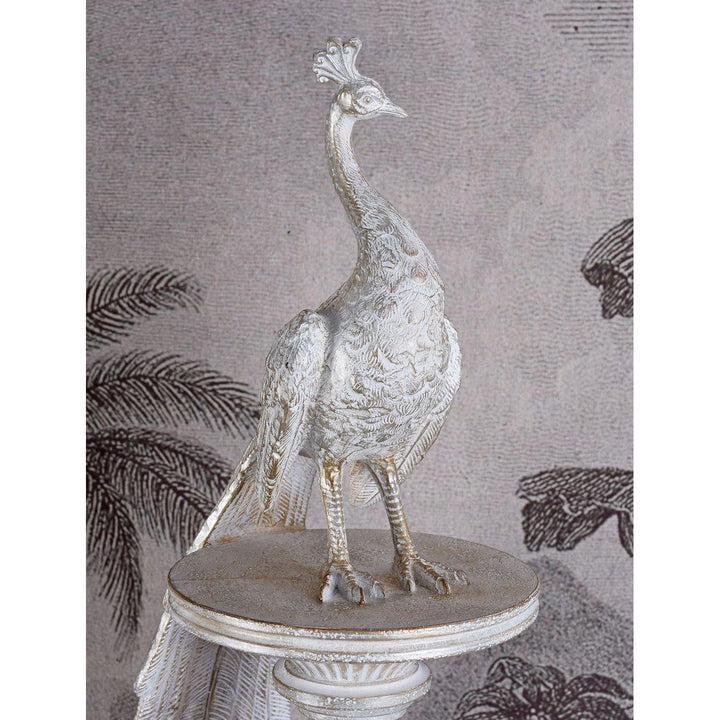 ANTIK SKULPTUR PFAU AUF SÄULE - Luxurelle-Shop
