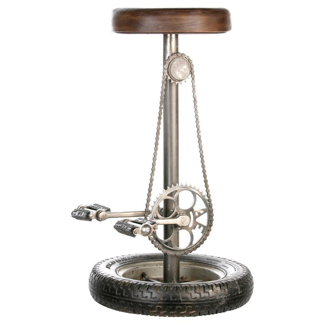 barhocker mit pedalen Barhocker"Wheel"antik-schwarz – Luxurelle-Shop