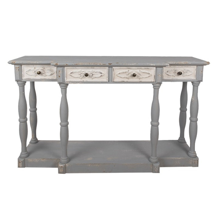 Konsolentisch Vintage Grau 142 cm – eleganter Holztisch im Brocante Stil